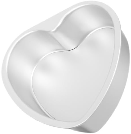 GAROZATION Molde para Pastel Forma de Corazón de 8 Pulgadas, Molde Desmontable de Aleación de Aluminio Antiadherente, Bandeja para Hornear Resistente al Calor Adecuado para Repostería en