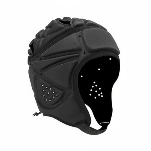 Gitohoni Kinder Schutzkopfhaube Kopfschutz Sporthelm mit Eva Schaum Gepolstertem Genähtem Bezug Und Belüftung für Leichte Abdeckung Und Schutz für Basketball, Schwarz, M