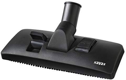 Xavax | Boquilla universal aspiradora con doble recogehilos (boquilla aspiradora suelos y alfombras, interruptor de pie, elimina pelos de mascotas, compatible 32 y 35 mm) Negro