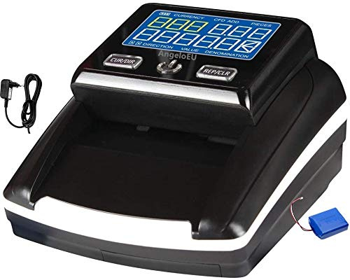 AngeloEU Rilevatore Di Banconote False [Ultimo Versione 2020 aggiornata] Portatile a Batteria Ricaricabile rileva banconote 220V Conta Soldi Euro Verifica Soldi Falsi Contabanconote Aggiornabile