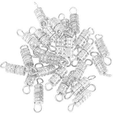 Supvox 20 Stück Kupfer Schmuckverschlüsse Schraubverschluss Für Halsketten Und Armbänder Mit Sicherheitsverschraubung Und Spaltring Diy Zubehör