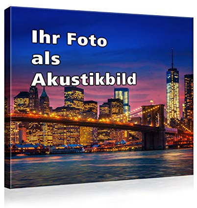 Akustikbild AbsorPic mit Ihrem Foto | 5cm dick | Bessere Raumakustik | Weniger Nachhall | Premium Schall Absorber 120 x 160 x 5cm - Made in GERMANY, Köln