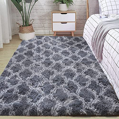 Leesentec Tapis shaggy moderne gris 80x200 cm
