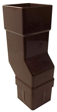 Brown Square Downpipe Offset Mini Bend, Freeflow Rain Water Systems