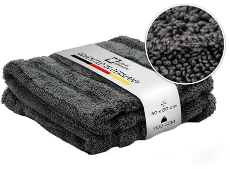 Liquid Elements Trockentuch Silverback Fusion Hybrid 50x80cm | Saugfähiges Mikrofasertuch, effektive Autopflege, fusselfrei & lackschonend