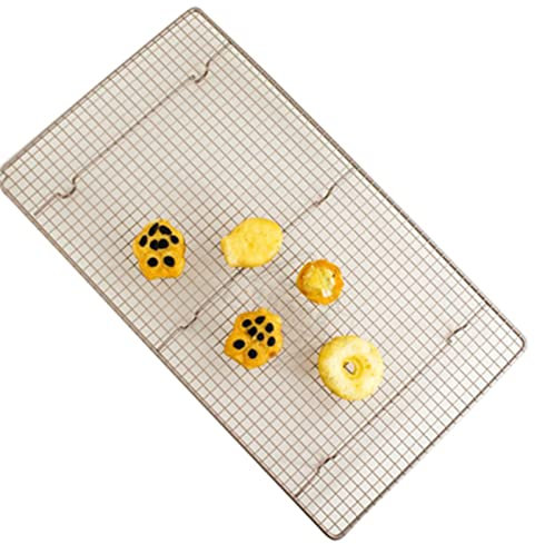 RISEDS Cooling Racks Baking Cooling Rack Cookie Cake Bread Cooling Rack Drying Net Tool (Color : Gold, Size : 46x26cm)