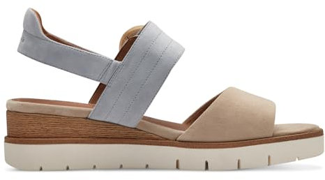 Tamaris Damen Sandaletten, Frauen Sandalen,Riemchensandalen,elegant,Leichter Absatz,Sommerschuhe,Freizeitschuhe,Strandschuhe,Ivory Comb,36 EU