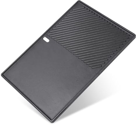 QuliMetal Vändbara 7598 Griddle reservdelar för Weber Spirit 300 & GS4 Spirit II 300-seriens grillar, Spirit E310, Genesis silver guld B C, Genesis 1000-5000 gjutjärn grillplatta 7658, 1-pack