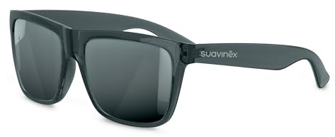 Suavinex, Gafas de Sol para Adultos, Polarizadas, con Filtro UV 400, 100% Protección Rayos UVA y UVB, con Funda Incluida, Muy Flexibles y Ligeras, de Forma Cuadrada, Color Gris
