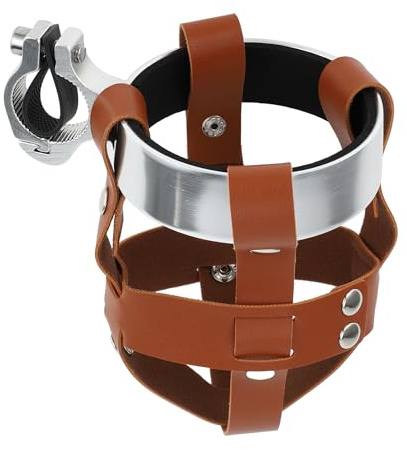 VekAuto Porta Borraccia per Bicicletta Porta Borraccia per Bici Strada Mountain Bike Porta Borraccia per Bicicletta Supporto Universale in Lega di Alluminio Tono Argento Marrone