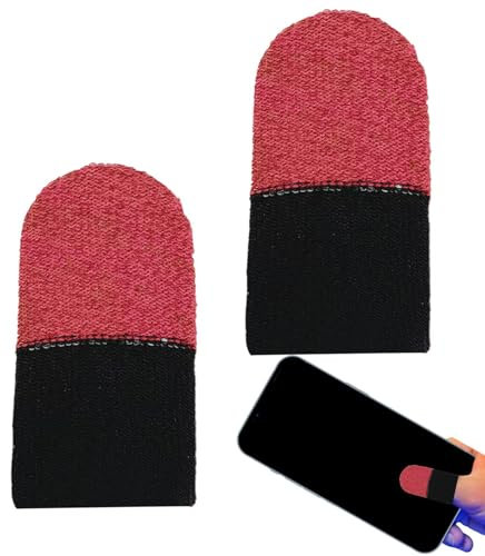 Xasbseulk Mobile Game Finger Sleeve, Sweat Proof Breathable Finger Sleeve Gloves - Gamer Gloves Thumb Protector, Game Accessories