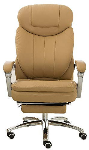 FLEPYHB Schreibtischstuhl für das Homeoffice, Drehbarer Schreibtischstuhl, Drehstuhl für Führungskräfte, Liegestuhl für das Büro des Chefs, Drehstuhl aus geripptem PU-Leder mit hoher Rückenlehne für