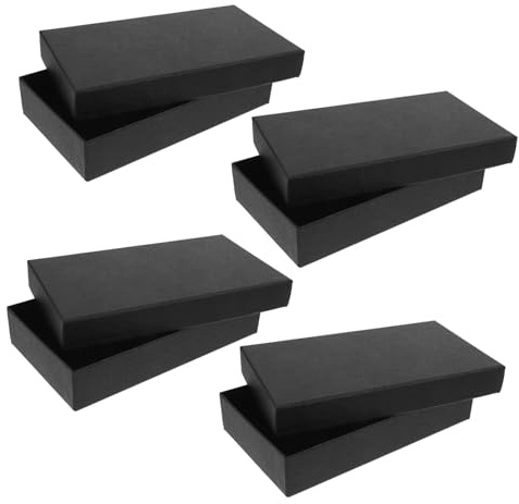 Gatuida 4stücke Karton Geschenkboxen Für Schmuck Schwarz Kleine Schachteln Mit Deckel Als Gastgeschenkboxen Und Verkaufsverpackungen Für Eheringe Und Verlobungsringe