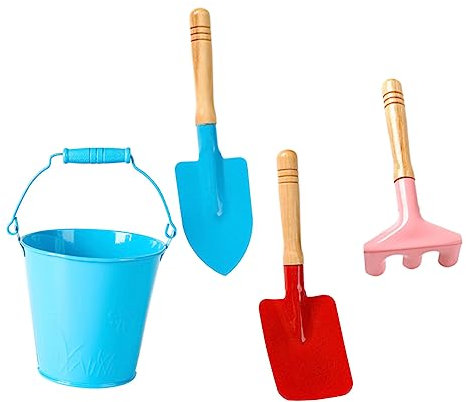 ibasenice 1satz Junge Mädchen Gartenwerkzeuge Praktisches Mit Schaufel Rechen Und Mini-Eimer Für Outdoor-pflanzarbeiten Für Kleine Hände Sicher Und Leicht Zu Bedienen Für Junge Gärtner
