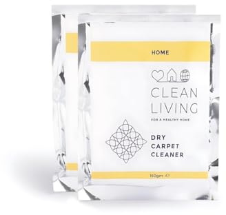 Dry Carpet Cleaner (Pack of 2) - Eco Carpet Cleaning - Eco Friendly & Vegan - Wool Safe - Clean Living