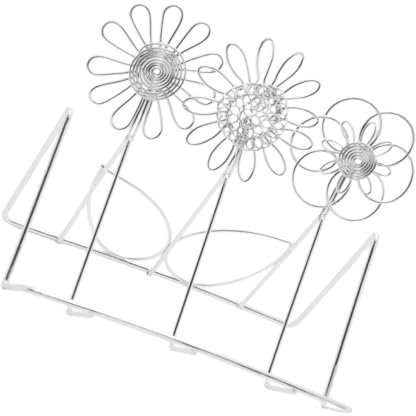 Veemoon Flower Shaped Stainless Steel Business Card Holder Phone Stand Vertikaler Organizer Für Visitenkarten Smartphones Und Kleine Gegenstände Für Schreibtische