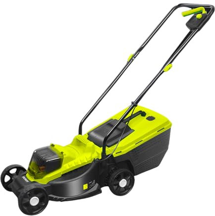 Glowdora Rasaerba Elettrico, Taglio Ad Alta velocità da 3400 Giri/Min, con Capiente Sacco di Raccolta da 45 L, 3 Altezze di Taglio Regolabili da 30/50/70 Mm, Rasaerba A Spinta Manuale