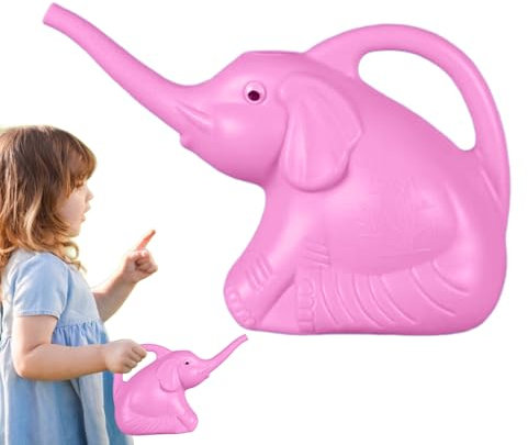 Regadera de elefante, maceta de riego para patio, 4.61 x 8.86 pulgadas, herramienta de jardinería ligera creativa, boquilla pequeña, botellas de agua para el cuidado de las plantas, lindas para