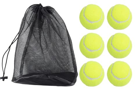 Ldabrye 6PCS Professionelle Gummi Tennisbälle Haustierhund Spielen Bälle Hochelastizitätspraxis Tennisbälle Für Tennistrainer