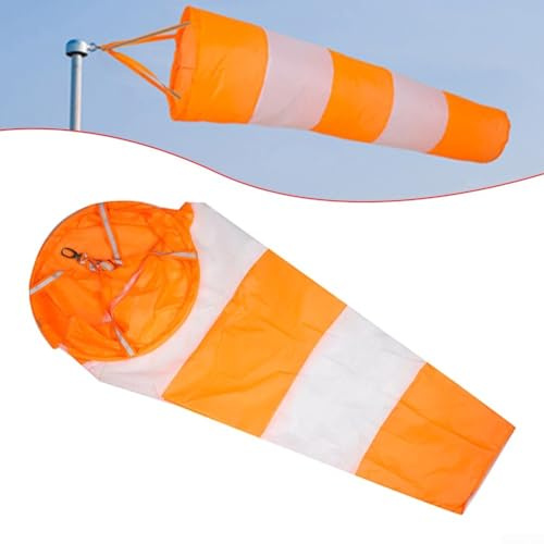 Sturdy 1m Windsock with Grommet, Perfect for Use in Helipads and Wind Monitoring Stations