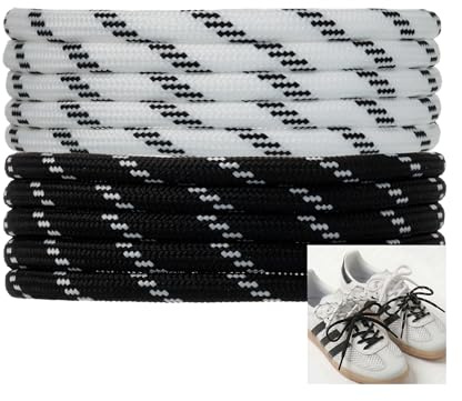 Lilybekind Paracord Shoe Laces Round Rope Shoelaces Multi Color Cord Shoe Strings for Sneakers Boots | 39 Inch Round Rope Cord Laces, Double Color Mixed, Replacement Shoe Strings for Sneakers Boots and Casual Shoes