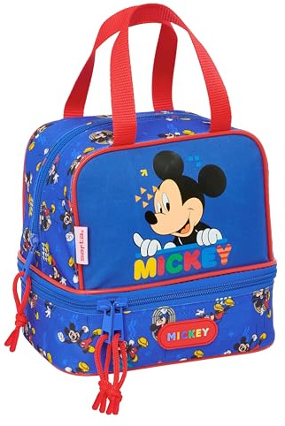 MICKEY MOUSE TODAY – Portamerienda, Portatodo, qualità e massima resistenza, porta cibo, ricreazione, spuntino e colazione, 20 x 15 x 20 cm