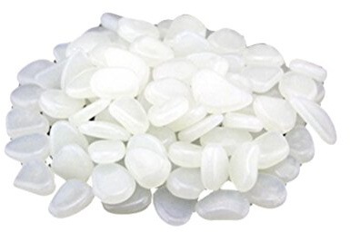 100 Pièces Roches Incandescentes Aquarium Cailloux Gravier Roches Luisantes pour Jardin Galets pour Pots De Fleurs Pierres Lumineuses Pierres Blanches pour Le Jardin Lumineux Vase