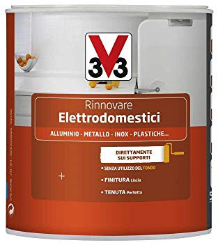 V33 Smalto Rinnovare Elettrodomestici, Grigio Chiaro Satinato, 0.5 l