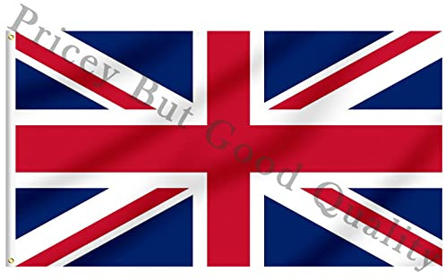 FLAGBURG Union Jack 8ft x 5ft Large United Kingdom Flag for Flagpole - UK Flag With Eyelets, Double Stitched, Brass Grommets (150x240cm)