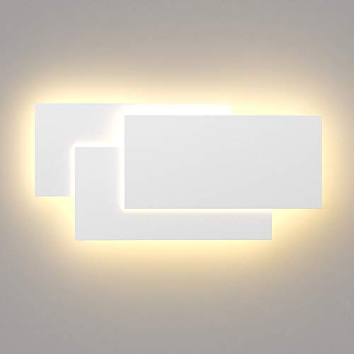Klighten LED Wandleuchten Innen 36W Mordern Wandlampe 3000K, Weiß | Wasserdicht IP20, LED Wandbeleuchtung für Wohnzimmer Schlafzimmer Treppenhaus Korridor Flur