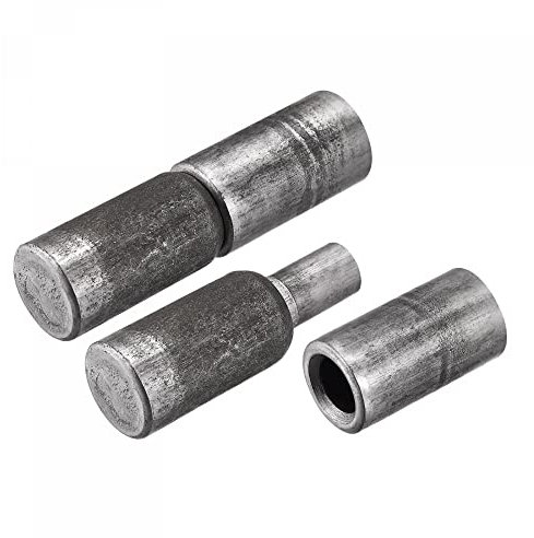 sourcing map Soldadas Barril Bisagras, 64mm x 17,5mm Macho a Hembra Hierro Bisagra Pasador para Metal Hogar Portón Puerta Ventana 4 Pares