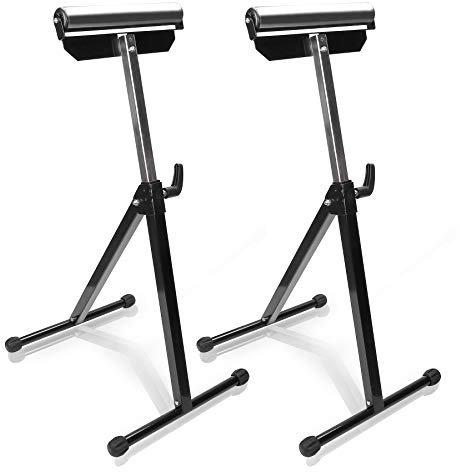 Ansobea Set di 2 rotelle da 68 a 108 cm, regolabile in altezza, pieghevole, con piedini antiscivolo, supporto fino a 90 kg