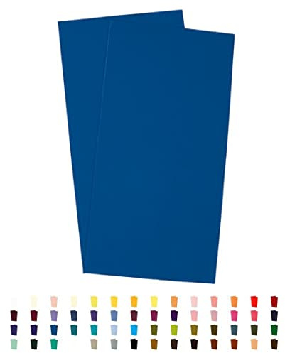 Sandras-Bastelladen 2er Set Kerzen Verzierwachsplatten - 200 x 100 x 0,5mm Mittelblau
