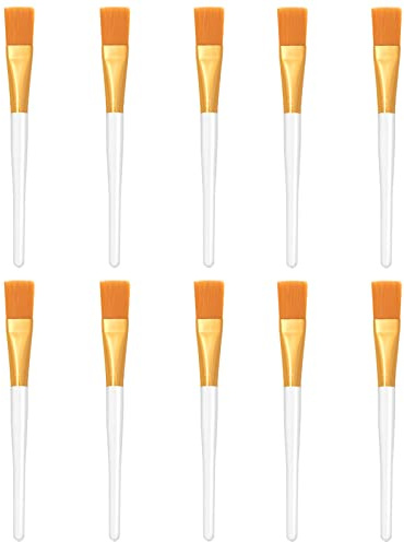WUDQIJI Masken Pinsel Gesichtsmaske 10 Pcs Make Up Gesicht Applikator Bürste Kosmetik Werkzeuge Maskenpinsel mit Klar Kunststoff Griff für Gesichtsmasken Reinigungsmaske Serum