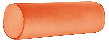 Nackenroll-Kissenbezug mit Reißverschluss, Vollmond-Nackenrolle, runder Zylinder-Kissenbezug für Schlafzimmer, Wohnzimmer, Sofa, einfarbig, 45,7 x 15,2 cm, Orange