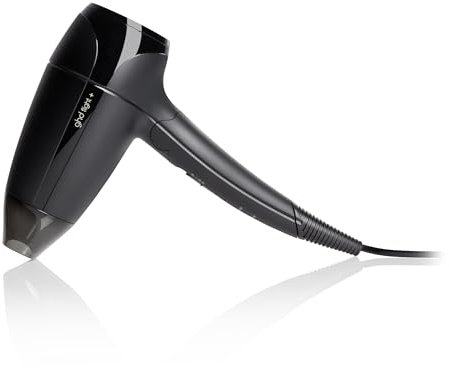 ghd - Sèche-cheveux ghd Flight+ - Sèche-cheveux de voyage (Noir) - Vanity inclus - Pliable et double voltage - 78% de la puisse d'un sèche-cheveux classique - Idéal pour tous types de cheveux