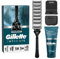 Gillette Intimate Rasierset für Männer, Nassrasierer Herren — Inkl. 8 Rasierklingen + 2in1 Rasier und Duschcreme für den Intimbereich (177 ml) + Inklusive Duschhalterung & Reiseetui