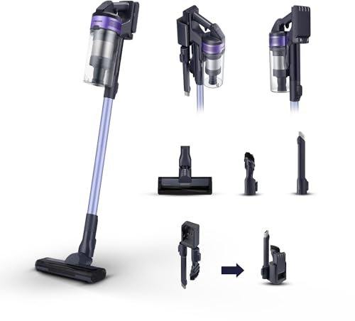 Samsung Aspirapolvere Senza Fili Jet 60 Turbo VS15A6031R4/ET, Senza Sacco, Potenza 150W, Fino a 40 min di Autonomia, Violet