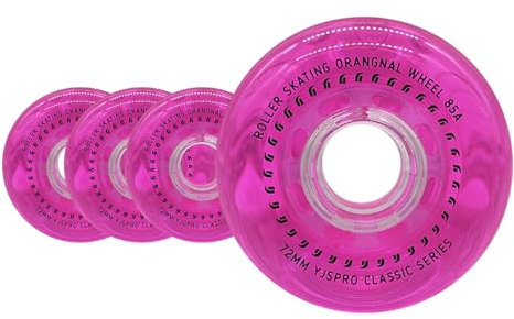 DYHQQ 68mm70mm72mm 85A Inline-Skate-Räder, Indoor/Outdoor Roller Skate Räder, Roller Blade Skating Räder, für Roller Blade Wheel Ersatz, 4-Pack,Rose red,72mm