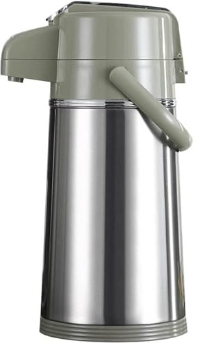 ZUMAHA Jarra Térmica De Café De 3L/101.5OZ, Frasco De Vacío Forrado De Vidrio con Bomba, Jarra Térmica De Acción De Palanca, Dispensador De Agua Y Café