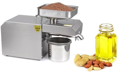 PAHION Kommerziell Automatische Ölpresse Expeller Kalt- / Heißnussölpresse Extraktor 304 Edelstahl Elektrische Ölpresse Maschine Für Mais Kokosnuss Erdnuss Sonnenblume 3-6Kg / H 610W