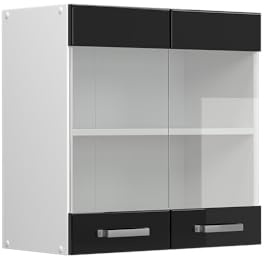 Vicco Hängeschrank R-Line, Schwarz Hochglanz, 60 cm
