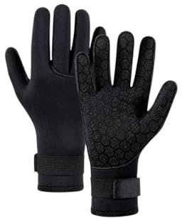 CAFFEN Tauchhandschuhe 3 mm Tauchhandschuhe for Tauchen, Schnorcheln, Speerfischen, Schwimmen, Kajakfahren, leichte, elastische Wassersportausrüstung Neoprenhandschuhe (Color : Noir, Größe : XL)
