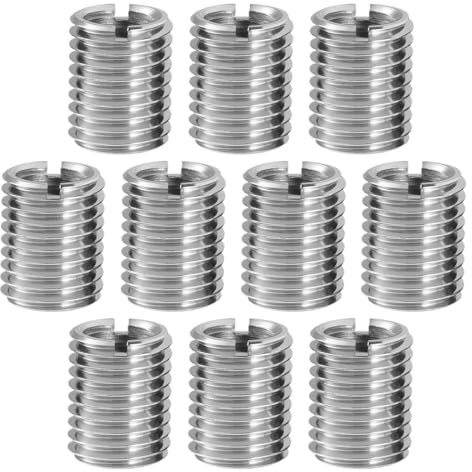 AEIOPRS 10 pcs Gewindeeinsatz Reduziermutter M8*M10 Edelstahl Gewindereparatursatz Gewindereparatur Mutter Gewindebuchsen Befestigungselemente(lang 12mm)