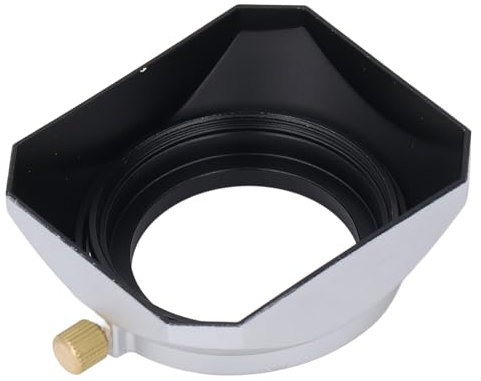 Paraluce Quadrato in Metallo,Paraluce per Paraluce retrò,Paraluce per Paraluce Reversibile per Lunghezza Focale di 40,5 Mm o Superiore,Argento