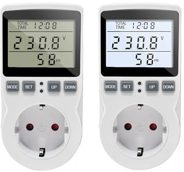 Medidor de energía Digital, vatímetro, voltímetro de 220V, amperímetro, KWh, Monitor, enchufe, analizador, pantalla de costo de Factor de potencia(No Backlight)