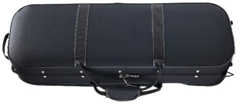 Koffer für Violininstrumente 4/4-1/4 Geigenkoffer Aus Segeltuch Doppelte Schulter Eine Schulter Leichte Geigentasche Druckfeste Geigentasche(Black,3/4)