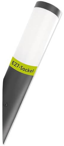 INNOVATE LED Außenlampe IP44 I Wandlampe Outdoor I LED Gartenbeleuchtung außen I Außenleuchte Wand I Außenwandleuchten inkl. E27 Leuchtmittel 40cm Anthrazit