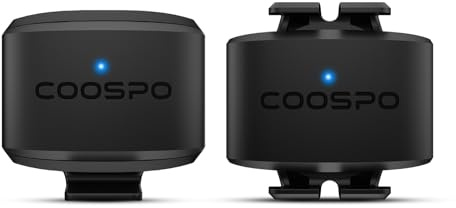 COOSPO BK9 Cadence Sensor and Speed Sensor,Bluetooth5.0 ANT+ Cycling Speed Cadence Sensor,Wireless Bike Sensor,IP67 Waterproof&350H Battery,Compatible with Rouvy/Zwift/Peloton/Wahoo/Bike Computer
