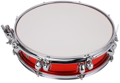 Snare Drum Set Student Kit Anfänger Praxis 14 Zoll Super Slim Edelstahl -Drumsticks Performance Tragbares Zubehör Drumming -Tool mit Verbesserter Tuning Stabilität (Rot)